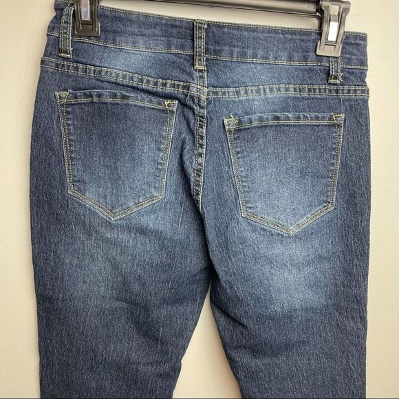 Fashion Nova Dark Wash Skinny Jeans High Waisted Cotton Blend Spandex size 7 - Picture 4 of 11